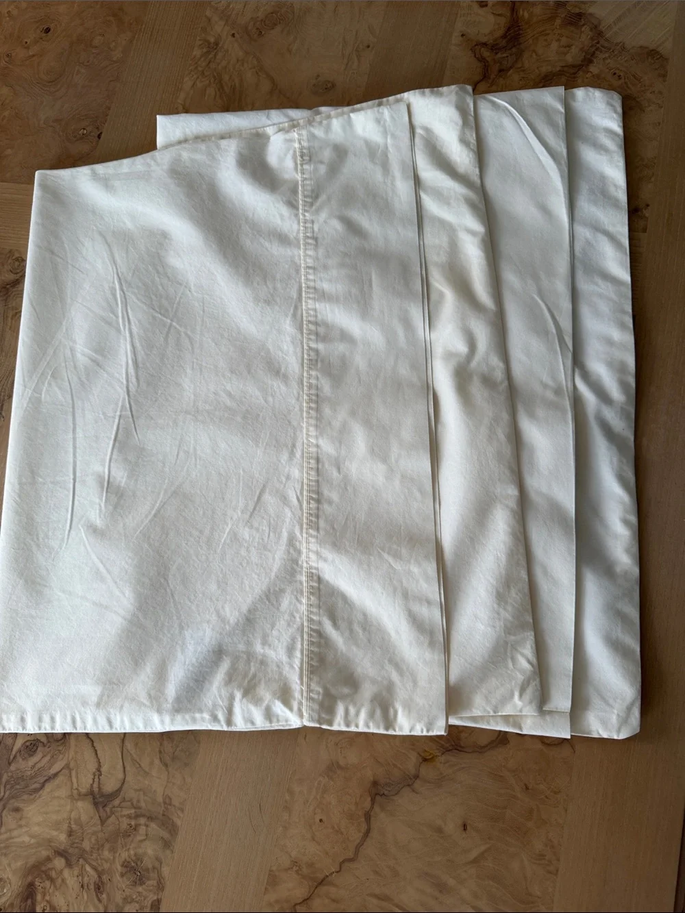 2 pc Pottery Barn Organic Cotton Pillow Cover - Cream Standard pillow case